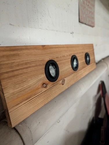 Holz deckenleuchte mit gu10 - mit,