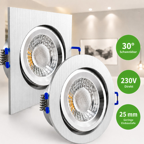 Led spots 230v dimmbar - dimmbar, flach