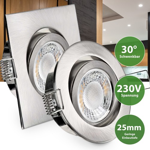Led einbaustrahler 230v flach - led,
